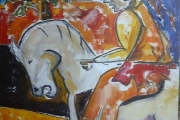 Il cavaliere-olio su tela-2001