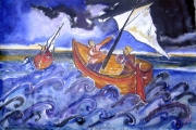 Mare in tempesta-olio su tela -2001