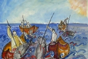 Pesca del tonno-olio su tela-2001