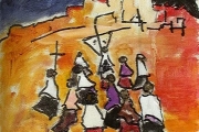 Processione-olio su tela-2001