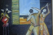 Danzatori- olio su tela- 54X67- 1999