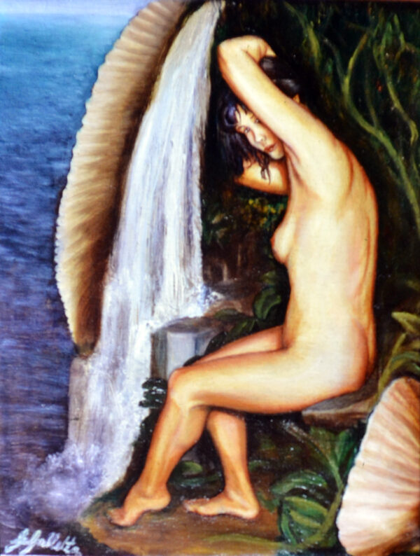 Donna alla cascata